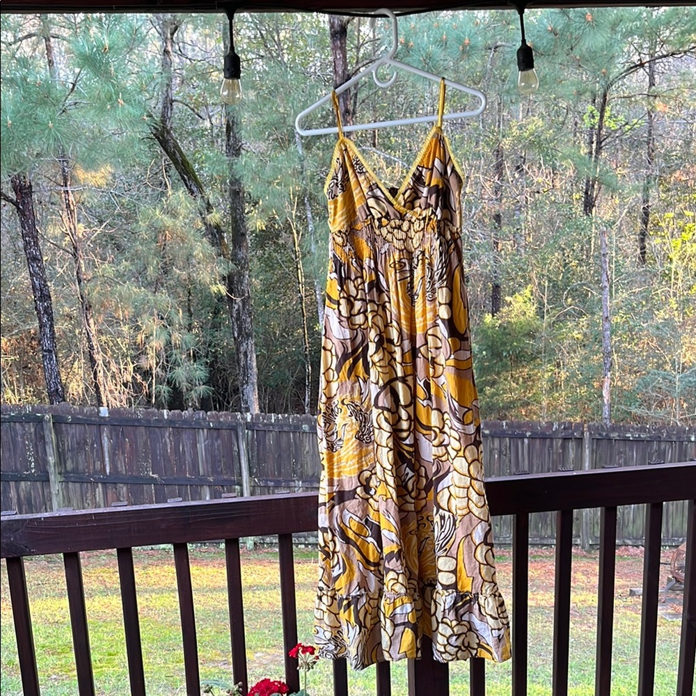 Speed Control Orange Maxi Sundress Spaghetti Strap Resort Wear